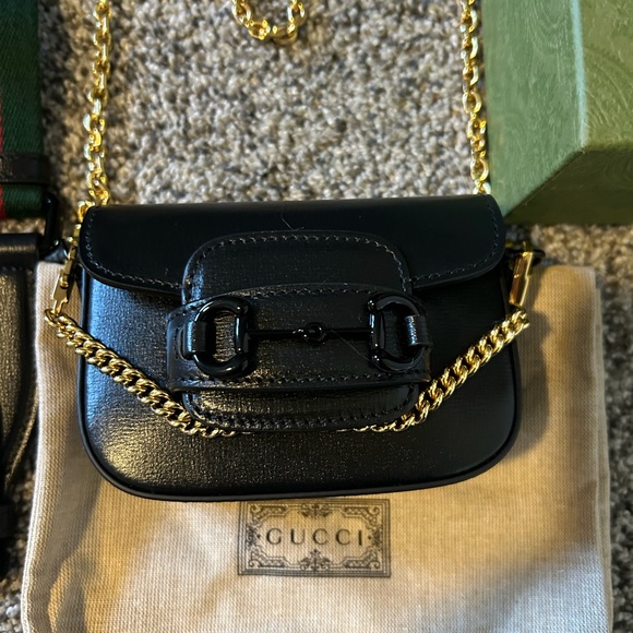 Gucci Azalea Calfsk Web Monochrome Horsebit 1955 wallet - Picture 4 of 13